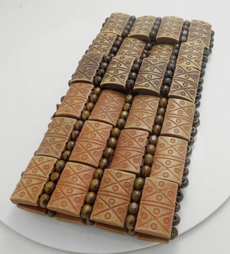 Оптовая продажа 24 шт натуральные деревянные эластичные мужские браслеты