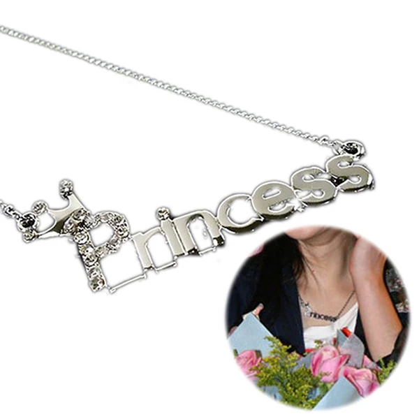 Женская цепочка с подвеской в виде короны из металлического сплава|Ожерелья