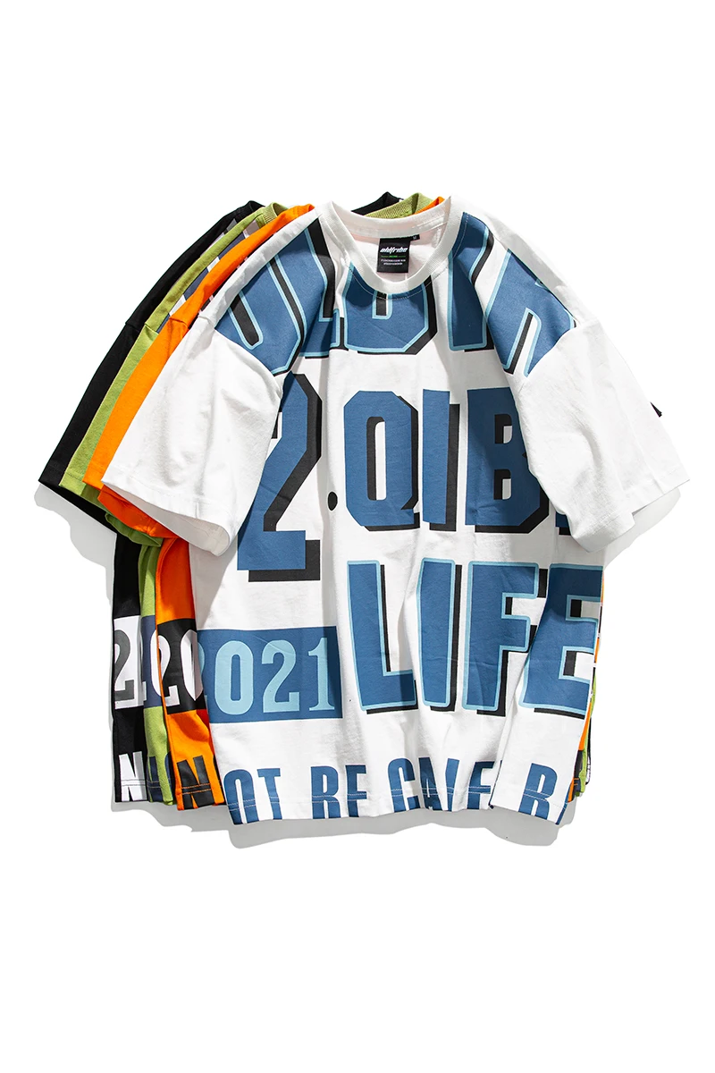 

2021 New Summer Graffiti Letter Print Men's T-shirt Unisex Girl's Boyfriend Style Oversize Tees Hip Hop Streetwear Casual School