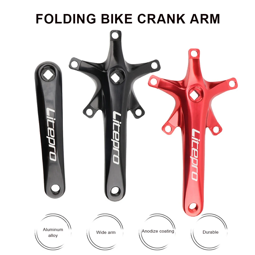Складной велосипедный кривошипный комплект 170 мм рычаг 130 BCD 50T 52T 54T 56T 58T Звездочка
