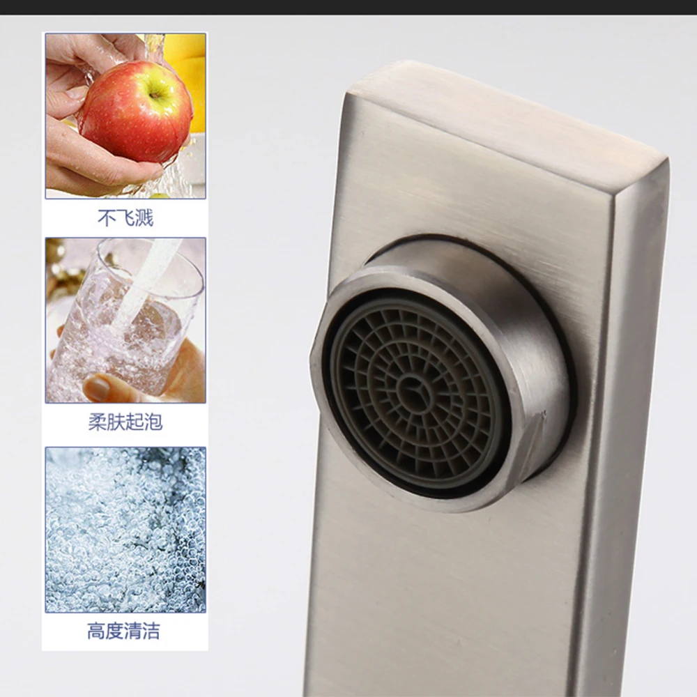 

304 Stainless Steel Kitchen / Bar Sink Faucet free-lead mixer tap hot and cold sink-faucet square taps