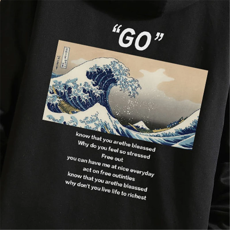 

RUELK 2021 Spring And Autumn Men's New Fashion Trend Wave Printing Fashion Hong Kong Style Hooded Jacket All-match Youth Jacket