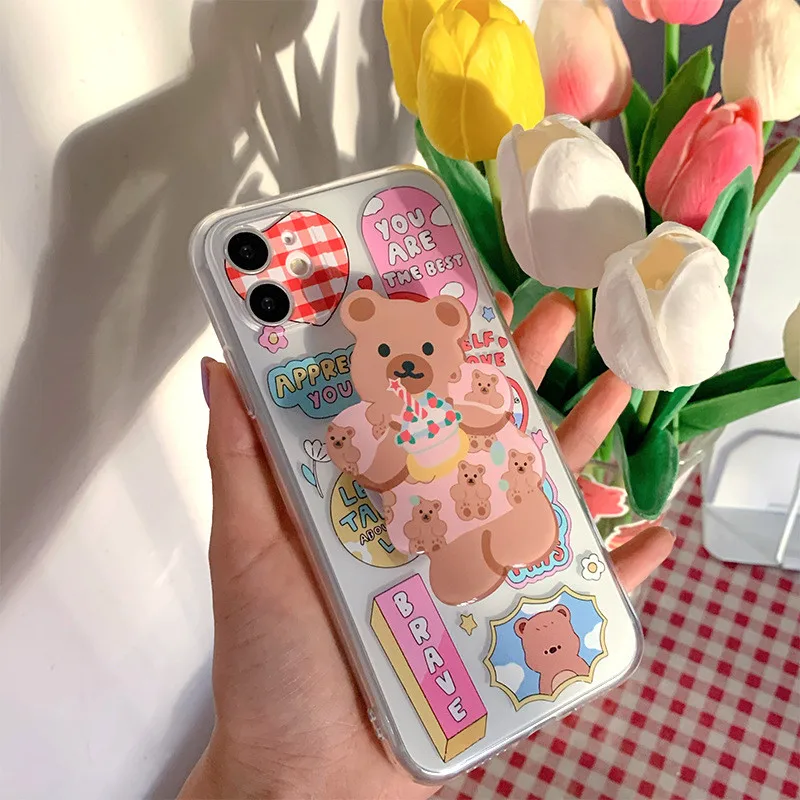 Мягкий прозрачный чехол из ТПУ для iPhone 12 7 11 Pro XR X XS MAX 8 Plus