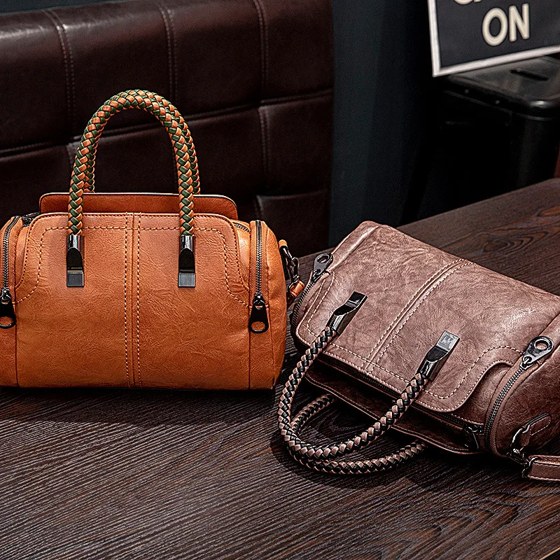 

Bag2021, новая современная и сдержанная модная женская сумка, Бостонская сумка, плетеная Сумка