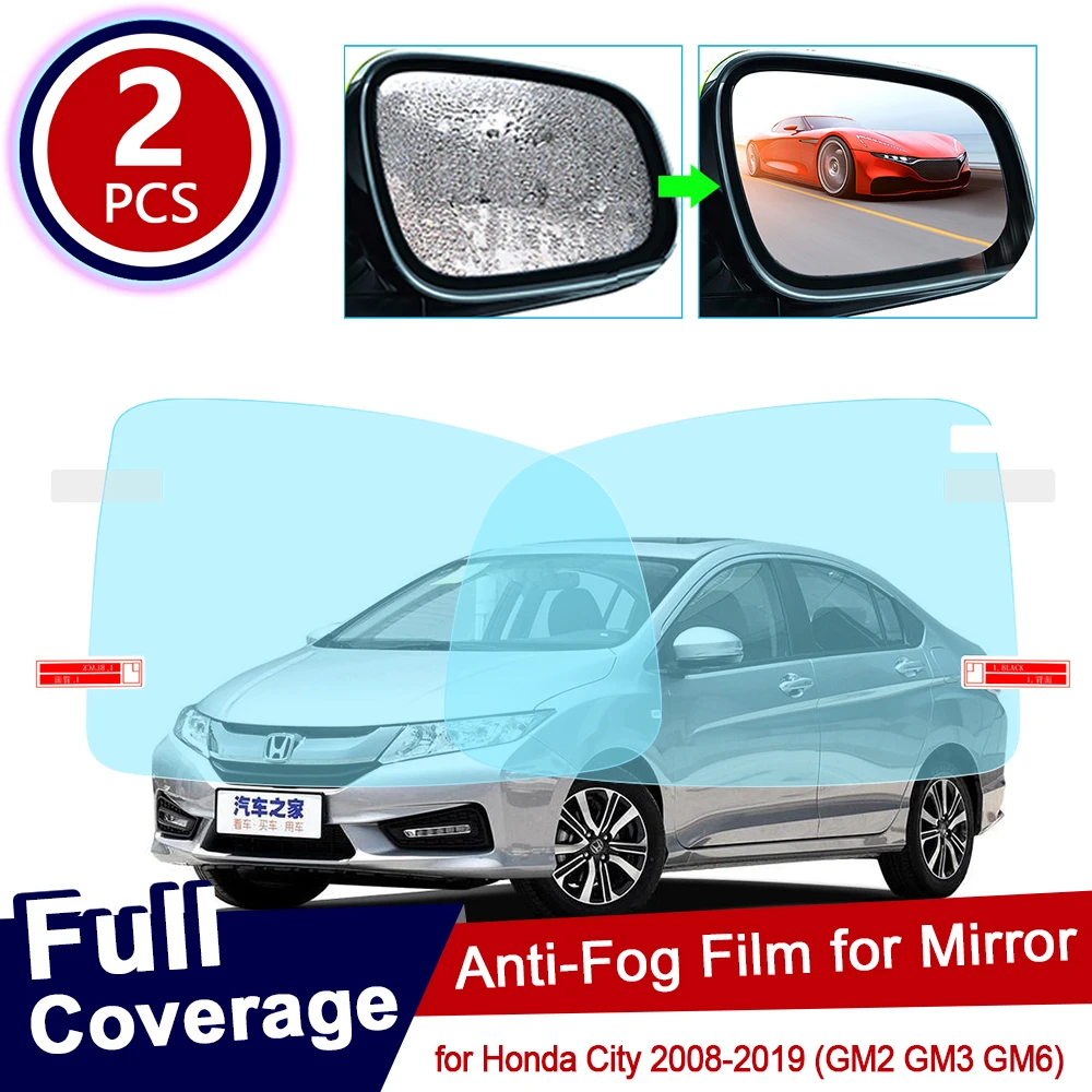 

for Honda City 2008~2019 GM2 GM3 GM6 Full Cover Anti Fog Film Rearview Mirror Rainproof Clear Anti-fog Films Car Accessories