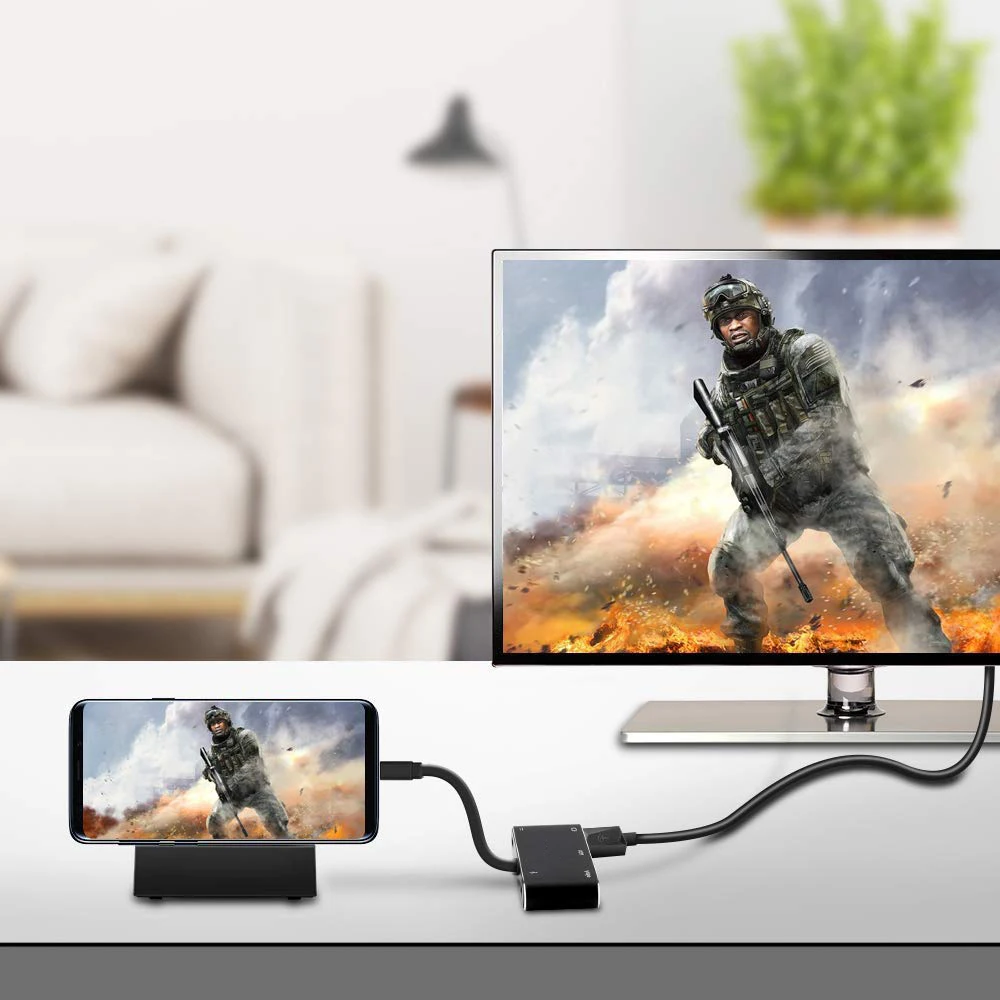 5-в-1 многофункциональный аудио-концентратор типа c для HDMI VGA USB3.0 PD ipad apple iphone AV 4K