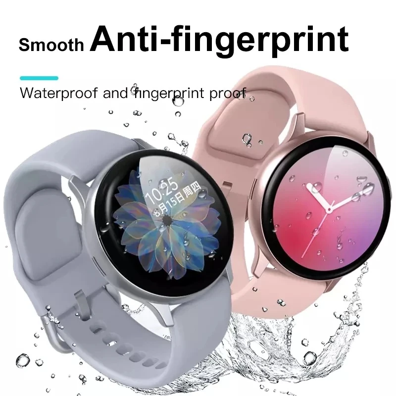 20D Curved Edge Tempered Glass For Samsung Galaxy Watch Active 2 40MM & 44MM Smart Watch Screen Protector Film Glass Accessories