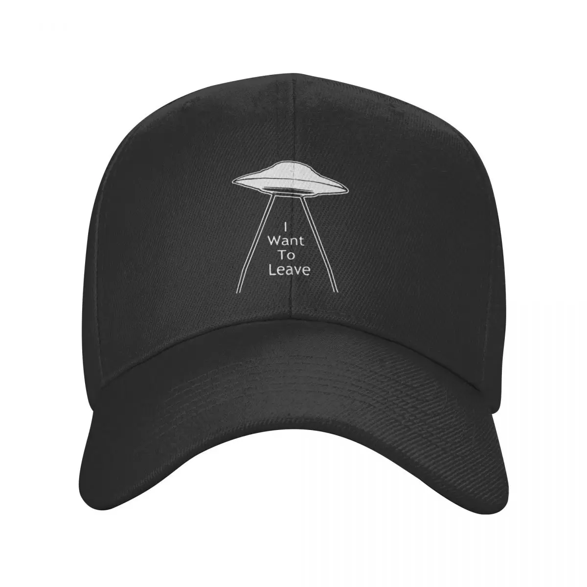 

Adult I Want To Leave UFO Hat Fashion Baseball Caps Snapback Caps World Weary Escape Flee Dad Trucker Cap Adjustable Racing Cap