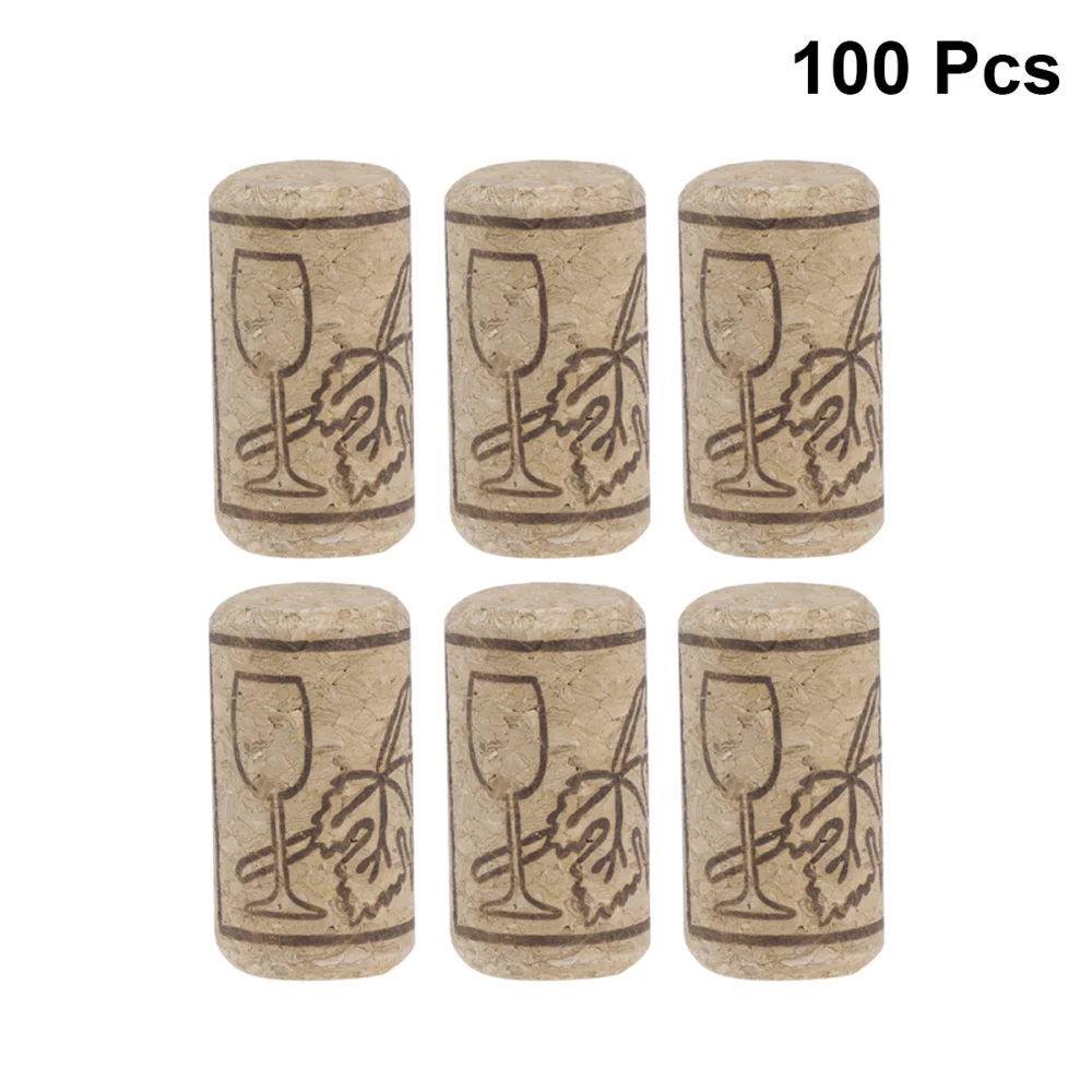 

100pcs Cork Sealing Cork Bottle Stopper Bar Tool Bottle Closure Wooden Sealing Cover