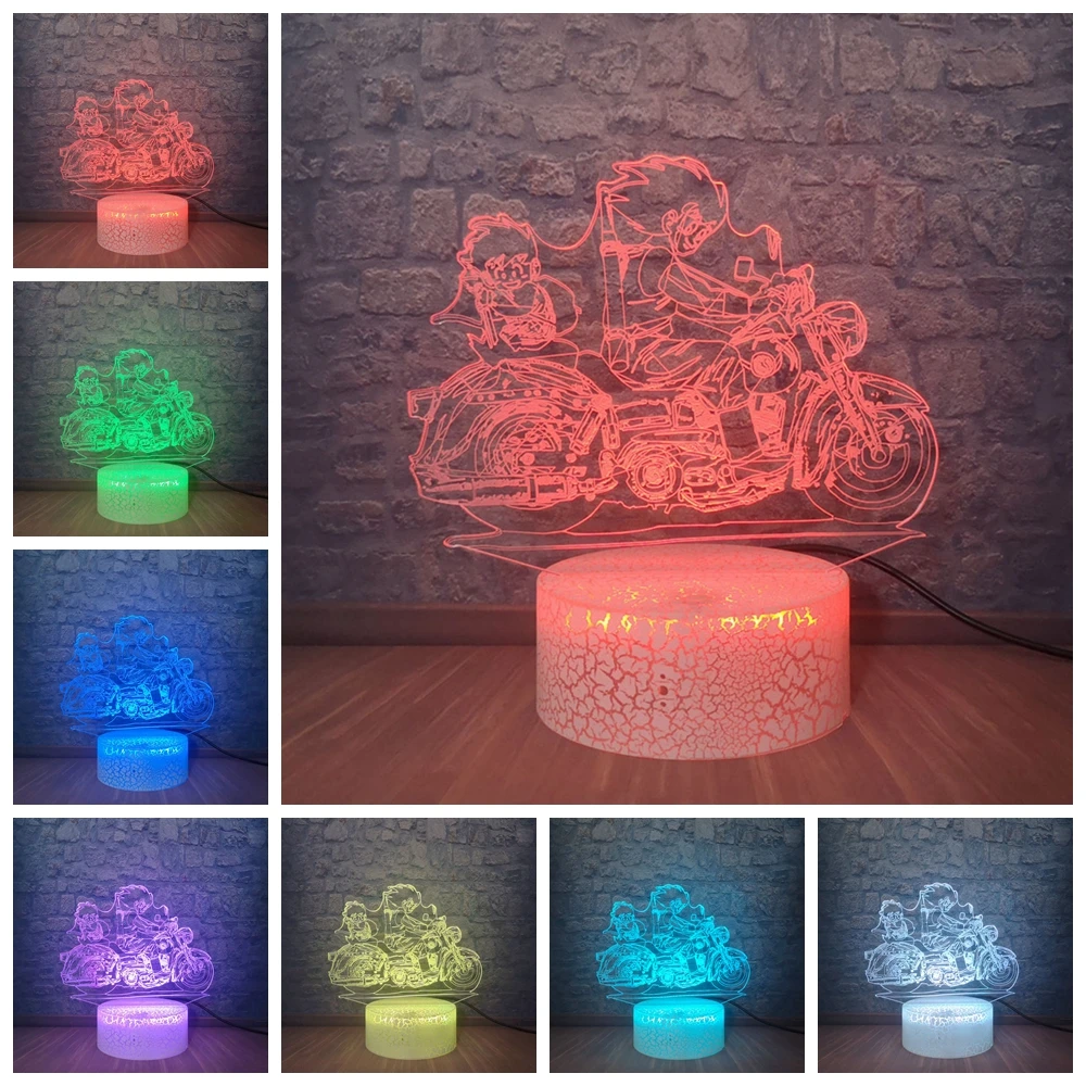 Крутая лампа с драконом Гоку 3D иллюзия СВЕТОДИОДНЫЙ Ночник светильник для