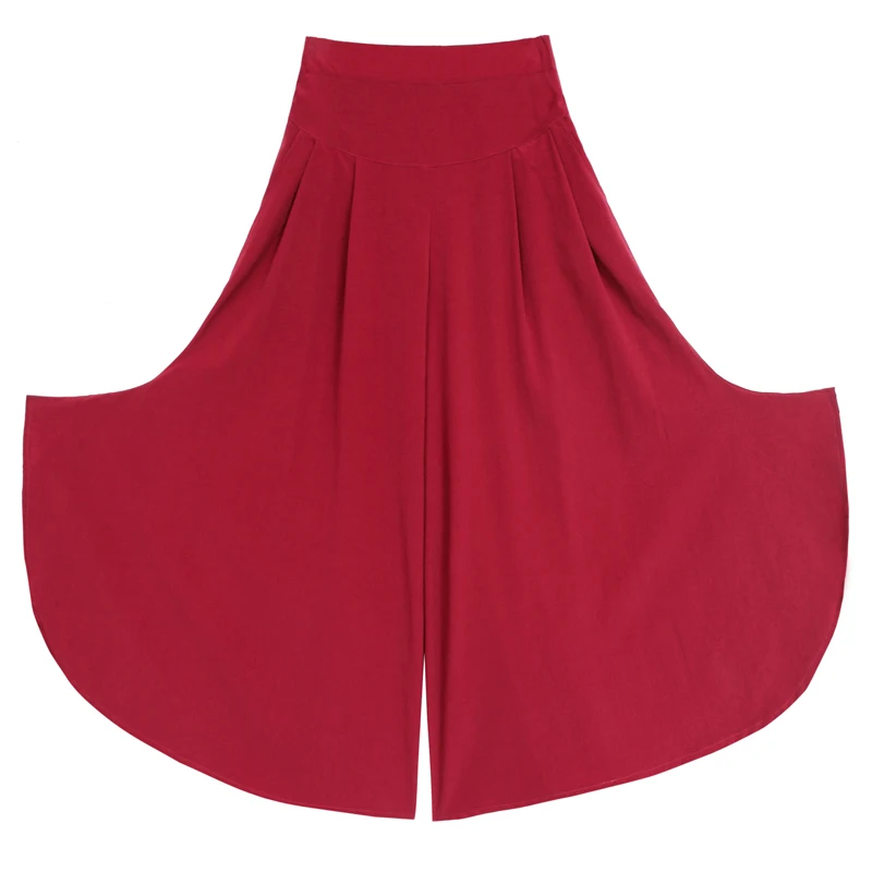

Solid Size New Plus Color Wide Leg Casual Loose Ankle Length High Waist Summer Pants Women Trousers