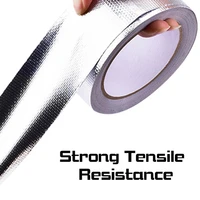 1pc 20m fiber glass aluminum foil exhaust pipe heat insulation wrap tape self adhesive for packaging line fuel line engine cover