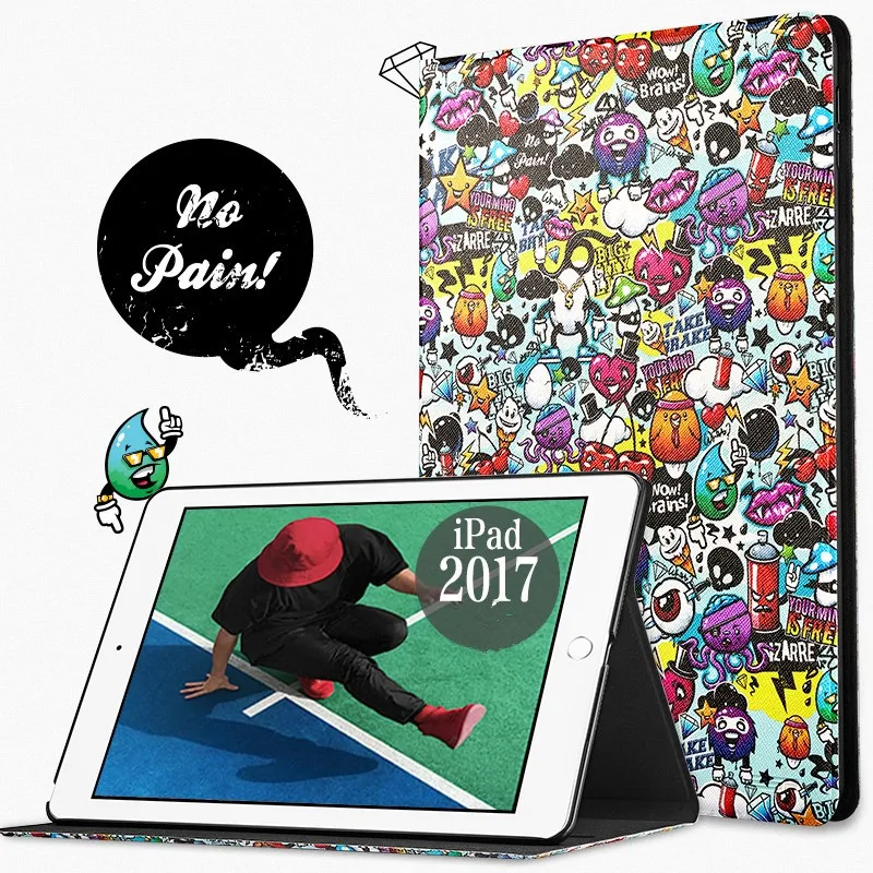 Чехол ESR с рисунком из мультфильма для Apple, iPad 9,7, чехол s A1822 из искусственной кожи A1823/A1893/A1954
