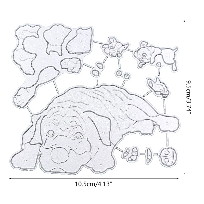 

Домашние металлические высечки собак, милые высечки Ainmals, высечки, тиснение, трафарет для детской фотоальбомной декорации