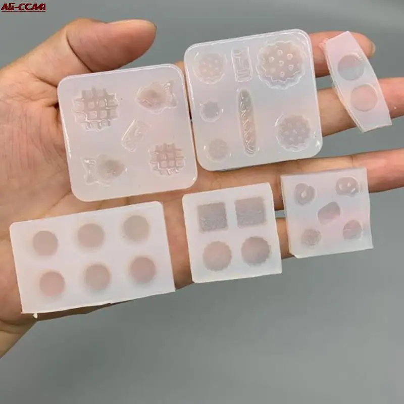 

1:12 Scale Miniature Dollhouse Mini Pastry Biscuit Cookie Cake Bread Mold Diy Clay Food Play Silicone Mold Accessories