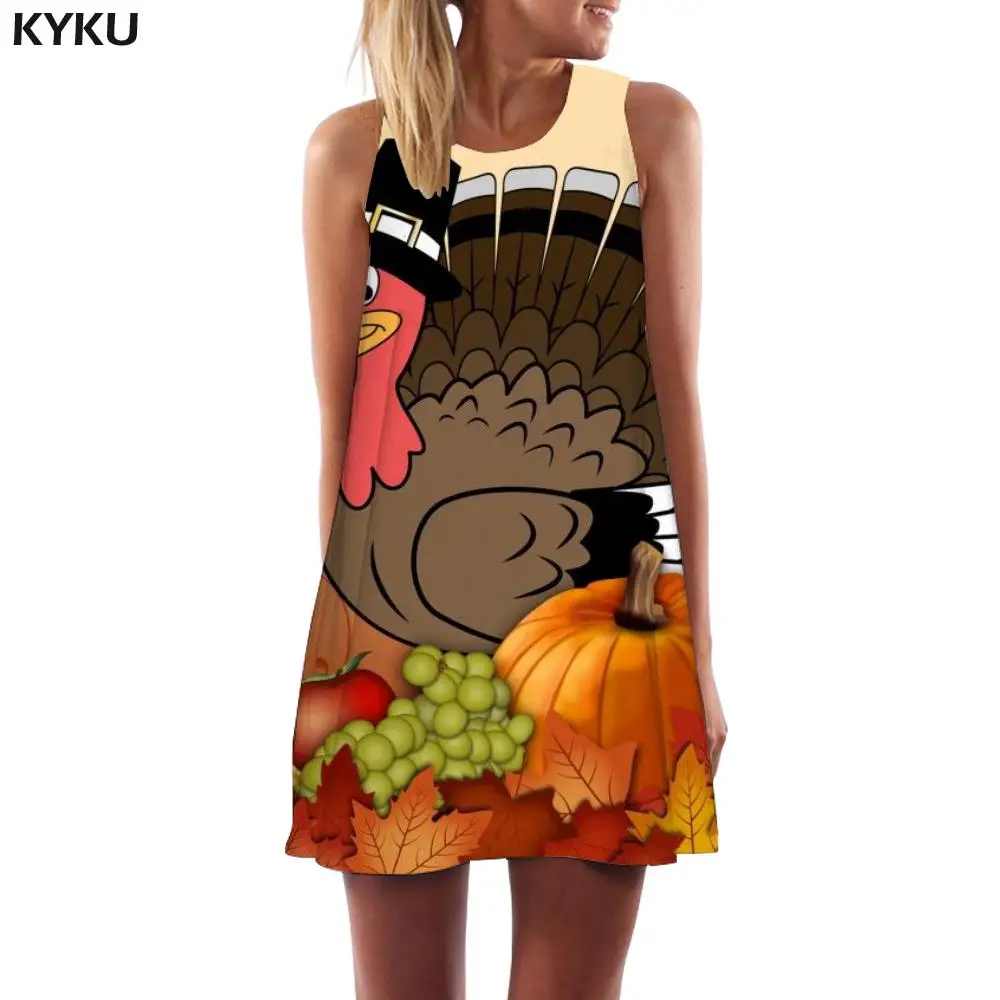 

Платье женское короткое в виде кленового листа, на День Благодарения