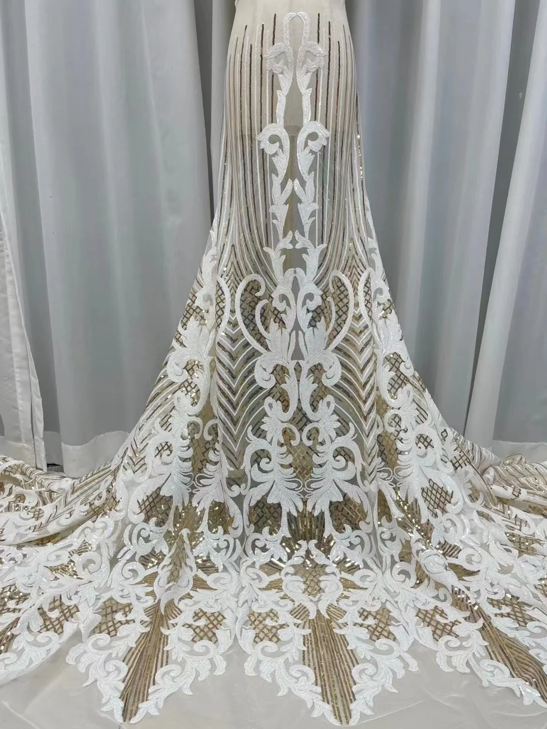 

2021 новый дизайн, африканская кружевная ткань, оптовая продажа, французская кружевная ткань, высокое качество, нигерийский тюль, блестящая кружевная ткань с блестками AJ5032