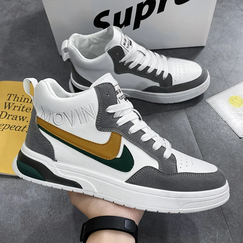 

Мужские высокие кроссовки, Повседневные Дышащие Нескользящие кроссовки для бега и занятий спортом на осень и зиму, 2021