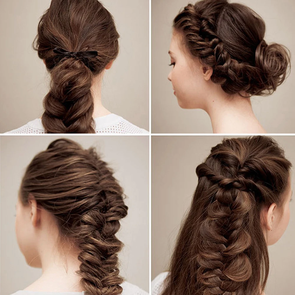 Рыбья кость волнистая укладка зажим для плетения волос валик Свадебная