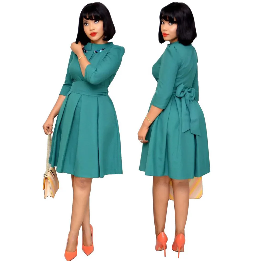 Элегантное плиссированное платье трапециевидной формы одежда в африканском