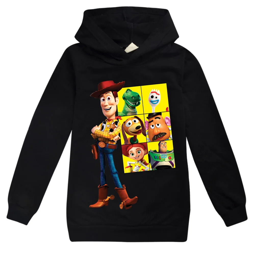 Spring Baby Boy Hoodies Children Clothes Kid Girl Sport Pixar Toy Story 4 Buzz Woody Print Jacket Sweatshirt Long Sleeve T Shirt | Детская