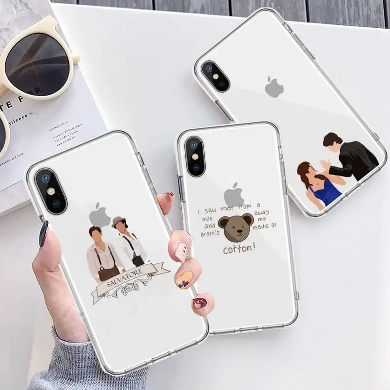 

The Vampire Diaries TV series Phone Case Transparent for iPhone 6 7 8 11 12 s mini pro X XS XR MAX Plus