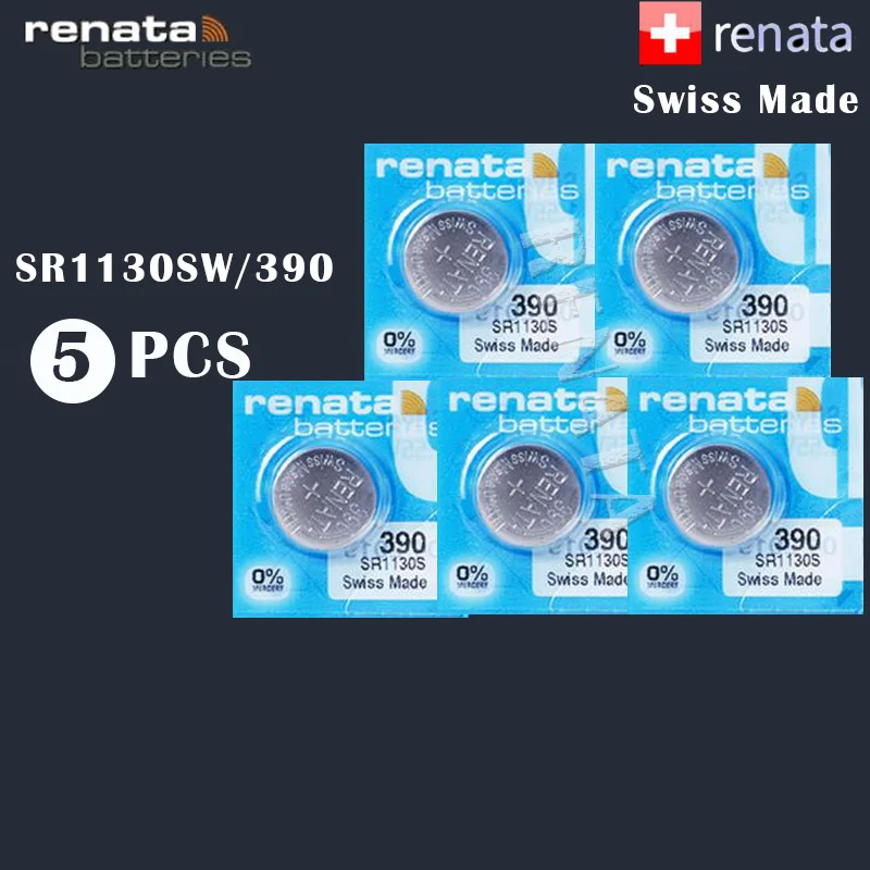 5 шт./лот Renata 390 100% оригинальный новый аккумулятор из оксида серебра для часов