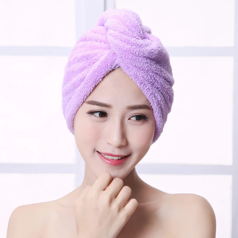 Волшебное полотенце для сушки волос шапка из микрофибры быстросохнущая тюрбан