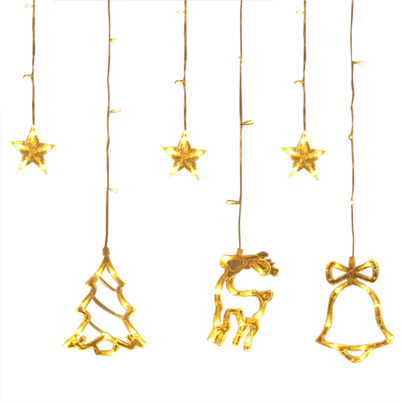 Звездные занавески рождественские гирлянды светодиодные фонари вечерние