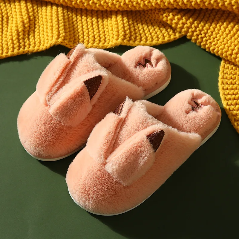 Suihyung/забавные плюшевые тапочки Женская и мужская домашняя обувь Зимние теплые