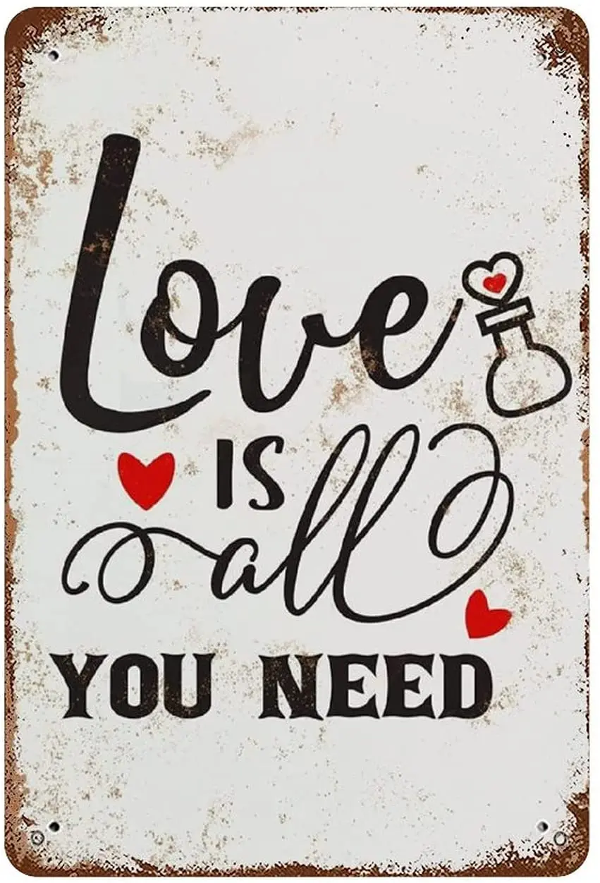

EricauBird Love is All You NeedVintage Look Retro алюминиевый знак, Настенный декор, винтажный металлический знак, настенный постер для дома и бара