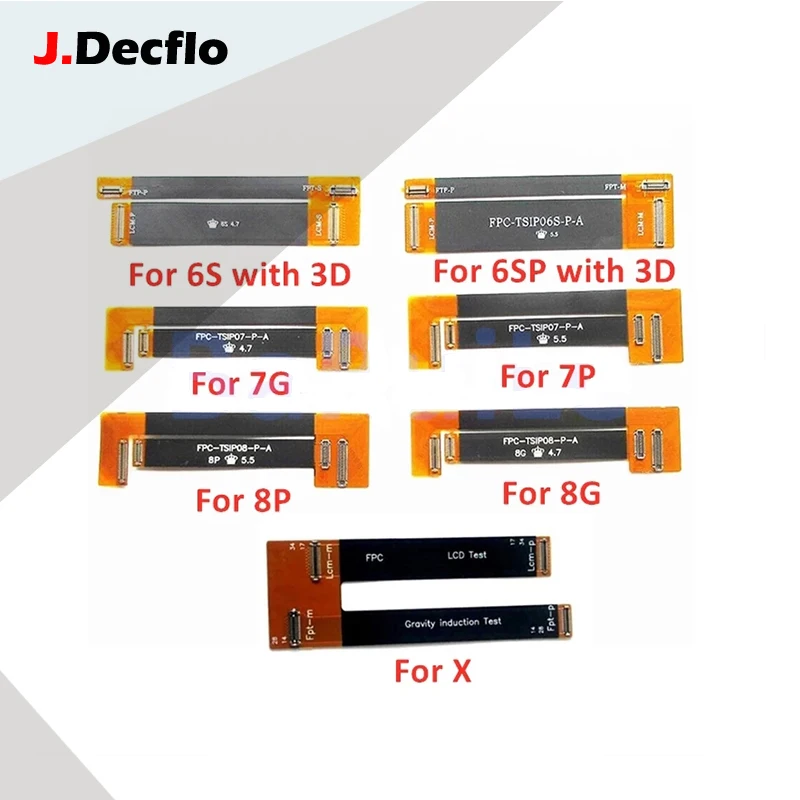 

JDecflo LCD Display Tester Flex Cable For iPhone 5 5S 5C SE 4 4S 6 6S 7 8 Plus X XS max XR Touch Screen 3D Test Extended Ribbon