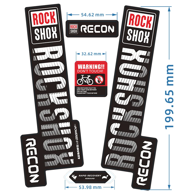 Наклейки rockshox RECON наклейки для горного велосипеда Передние на вилке MTB передние