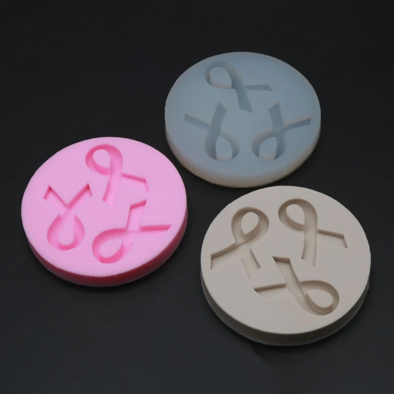 

AIDS Cancer Awareness Bow Keychains Silicone Mold Ribbon Bow Epoxy Resin Molds R2LE