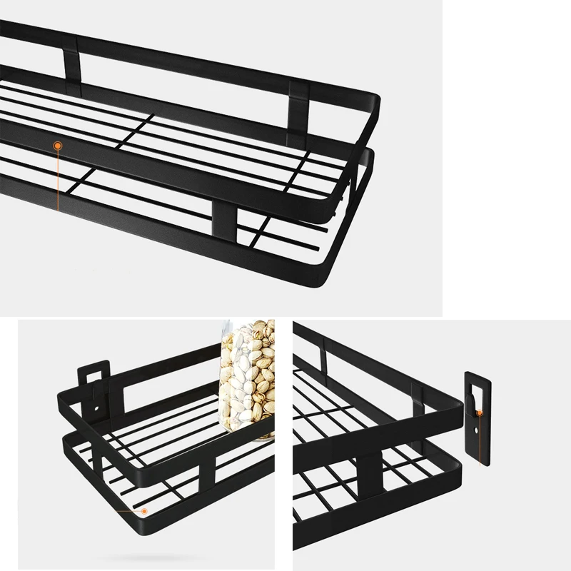 Кухонная стойка для приправ из нержавеющей стали настенный держатель специй без