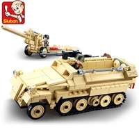 460pcs military k18 105mm cannon artillery half track vehicle building blocks figures brinquedos bricks educational boys toys