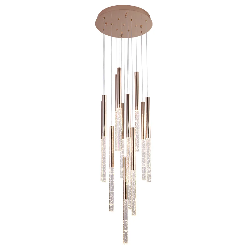 

LED Dining Room Restaurant Crystal Pendent Lamp Bar Counter Kitchen Bedroom Room Pendent Lights Living Room Stairs Shop Lighting
