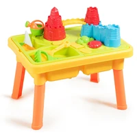 2 in 1 sand and water table activity beach play set w sand castle molds cover ty579327