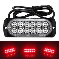 new hot dc 12v red 4612 led auto car truck urgent hazard warning beacon lights bar car accessories wholesale quick delivery