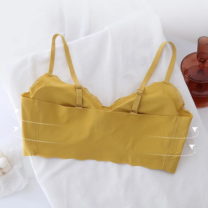 

Push Up Bras Sexy Seamless Women Breathing Bra Plus Size Comfortable Gathered Bra Wireless Underwear Anti-sag Lingerie 2021