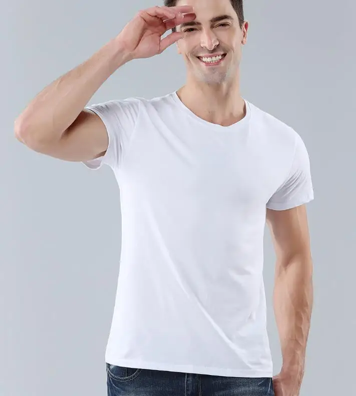 

202 летняя Высококачественная хлопковая футболка с коротким рукавом, модная мужская повседневная свободная футболка, мужская одежда