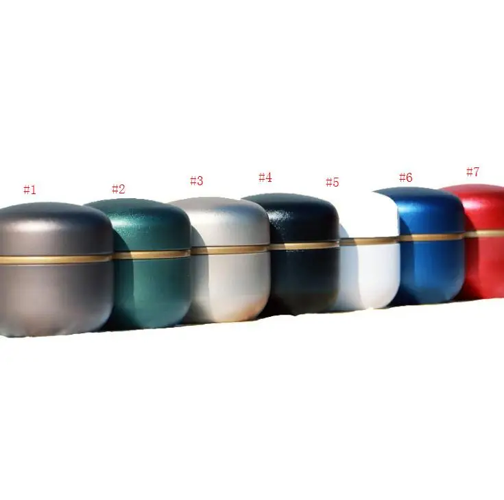 

Metal Tin Mini Tea Box Caddy Round Shape Sealed Jar Cans Coffee Tea Storage Case Wholesale