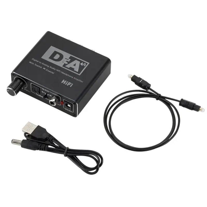 192 кГц Цифровой оптический коаксиальный Toslink в аналоговый RCA L/R 3 5 мм