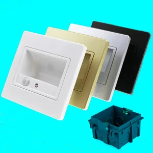 Светодиодный настенный ночник с пассивным ИК датчиком движения, умсветильник ильник для детской, спальни, дома, освещение для дорожек, ступенек, лестниц, теплый, холодный, белый, синий