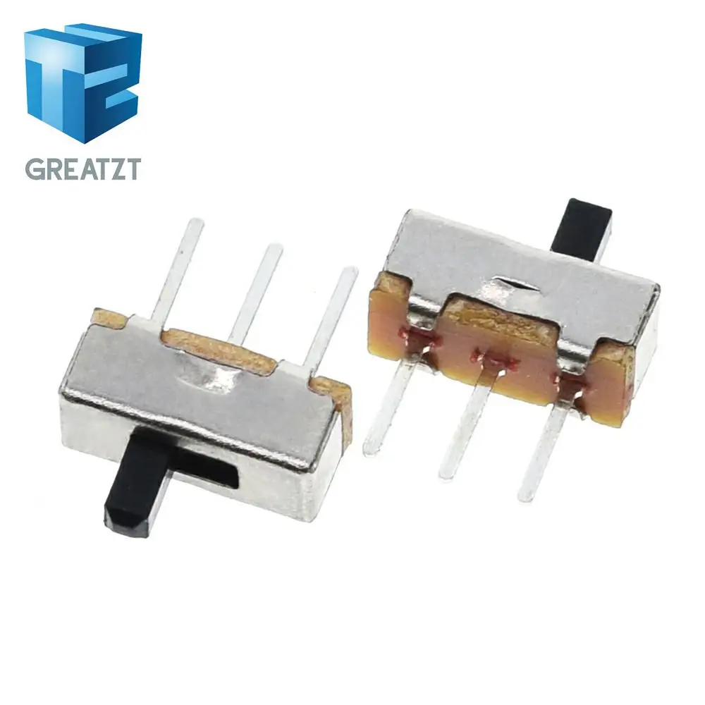 10 шт. прерыватель ВКЛ-ВЫКЛ мини ползунковый Переключатель SS12D00 SS12D00G3 3pin 1P2T 2