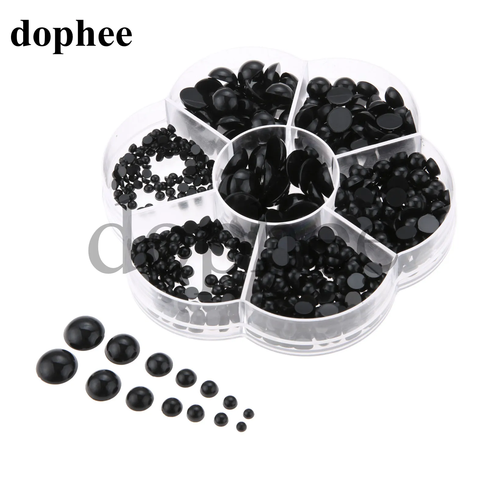 Dophee круглые плоские черные глаза пластиковые для кукол создание игрушек