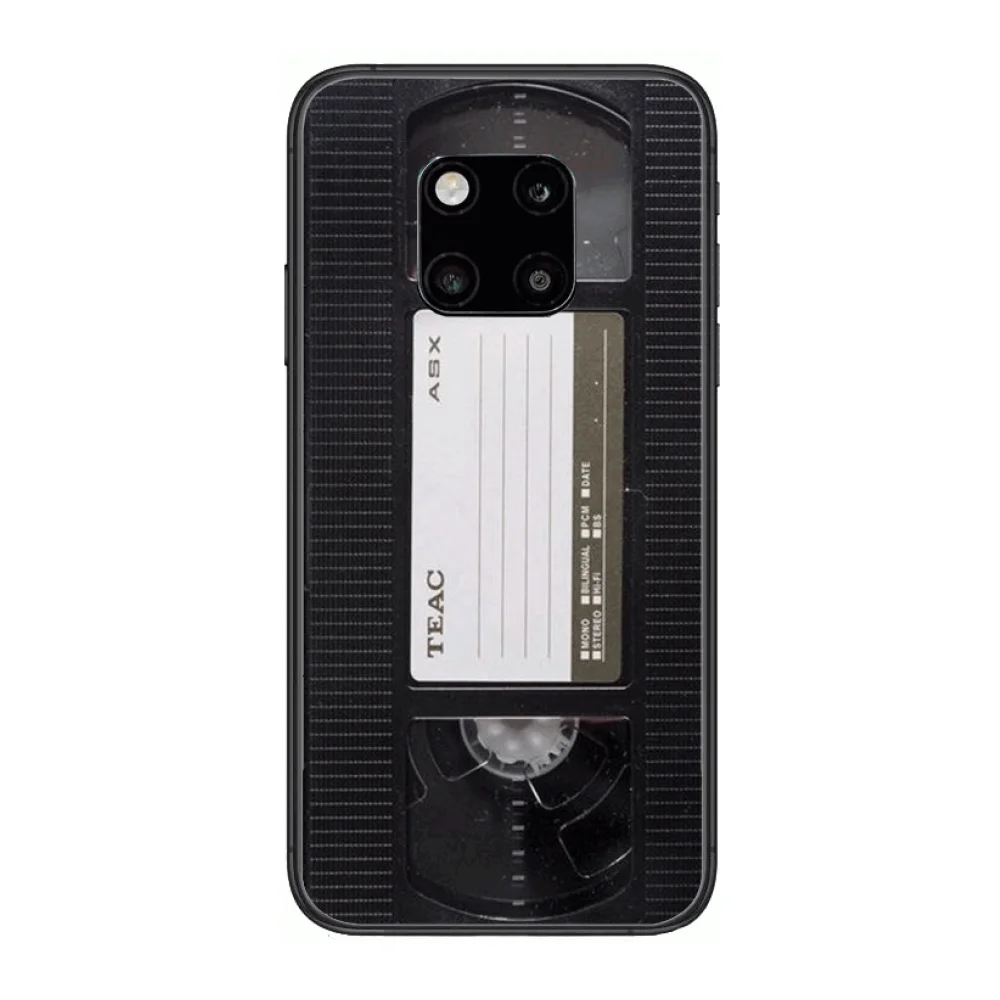 

Retro audio tape Phone Case For Huawei mate 30 10 20 40 Lite Smart Z Pro Black Etui 3D Coque Painting Hoesjes case