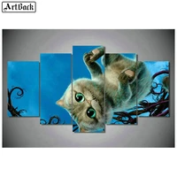 artback new five spell diamond painting cat embroidery diy 5d full square drill animal diamond mosaic art