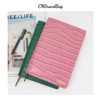 custom initial letters pu leather a5 notebook cover gift men women travel business journal with exchangeable insert pages