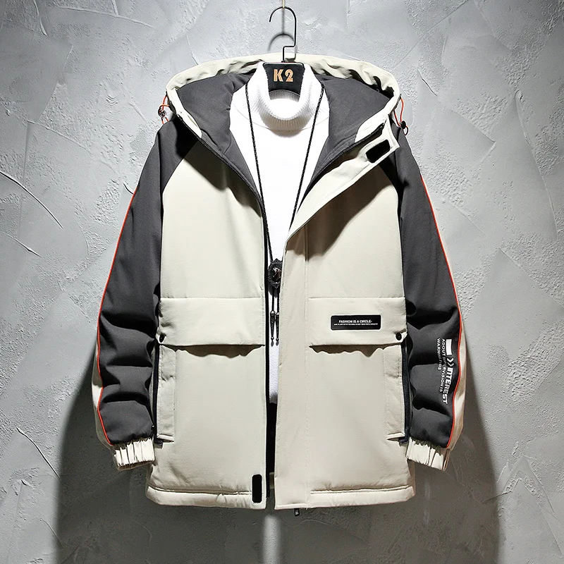 2021 Winter Hooded Cotton-Padded Jackets Thick Outwear Parkas Clothes Autumn Cold Warm Men's Trend Top Coats Plus Size M-4XL